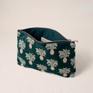Elizabeth Scarlett Pineapples Emerald Everyday Pouch